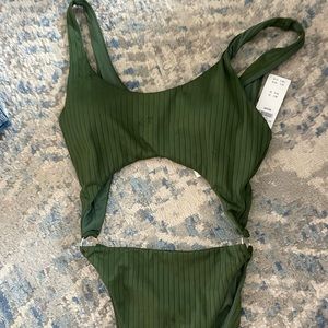 Hollister one-piece high leg swim size M!